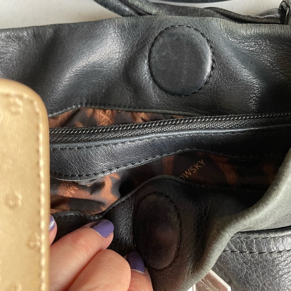 VTG B.Makowsky Black Leather Purse Handbag - Picture 5 of 12